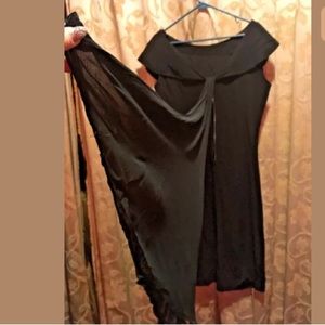 Vintage 40’s Black Crepe cocktail dress 14